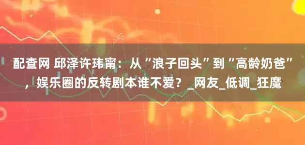配查网 邱泽许玮甯：从“浪子回头”到“高龄奶爸”，娱乐圈的反转剧本谁不爱？_网友_低调_狂魔
